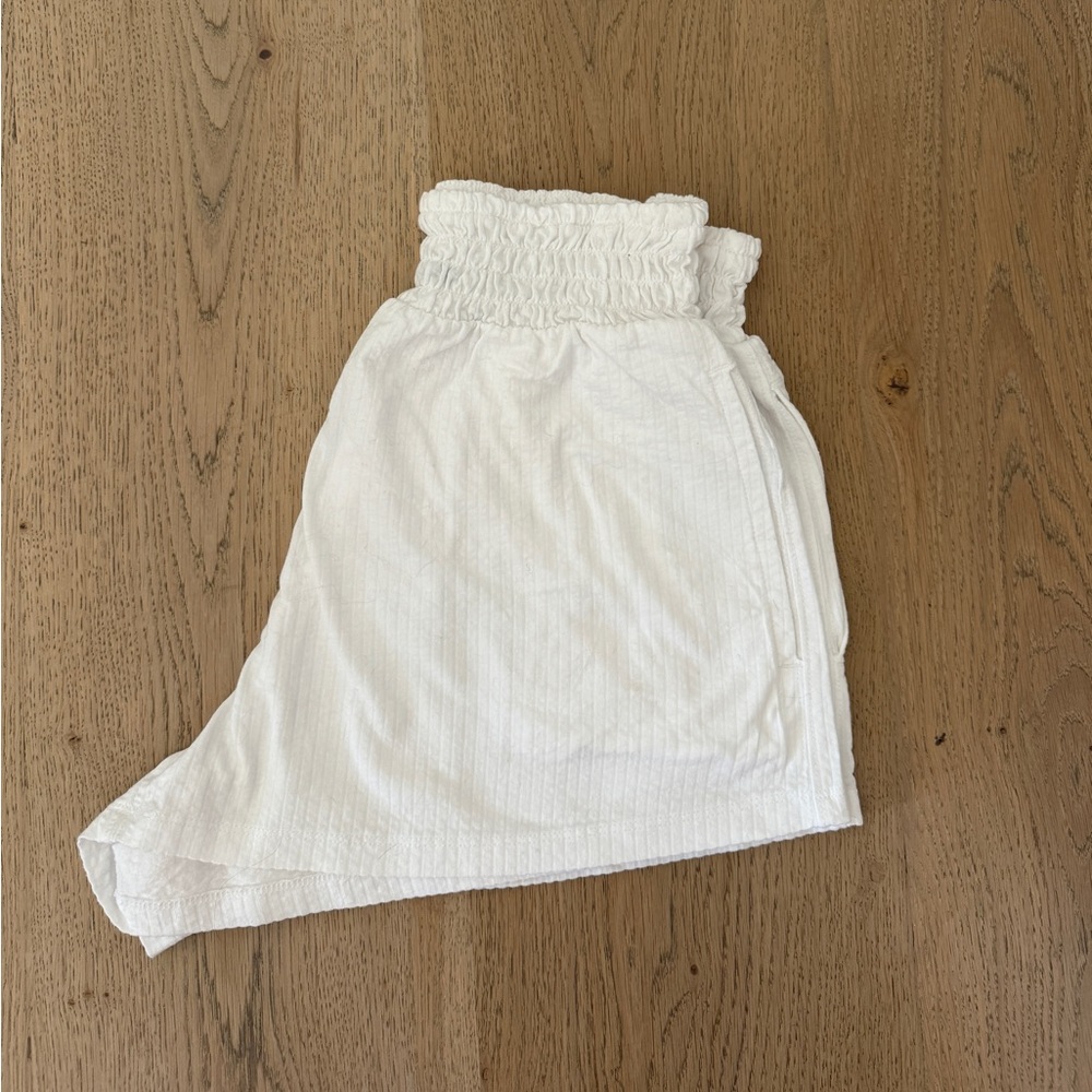 J. Crew Smocked Seersucker Beach Shorts Sz S White